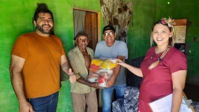 Prefeitura de Nova Floresta realiza entrega de cestas básicas na zona rural do município
