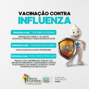 Secretaria de Saúde inicia campanha de vacinação contra a gripe