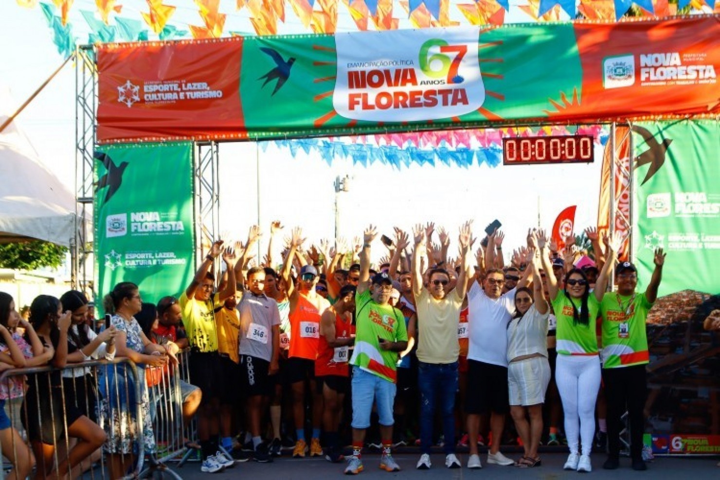 Corrida da Emancipação reúne atletas e movimenta Nova Floresta durante comemoração dos 67 anos do município