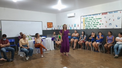 Prefeitura de Nova Floresta realiza roda de conversa com mães de usuários do SCFV sobre o combate a violência contra a mulher