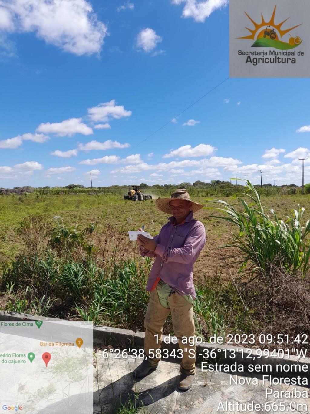 Prefeitura de Nova Floresta retorna os cortes de terra na zona rural