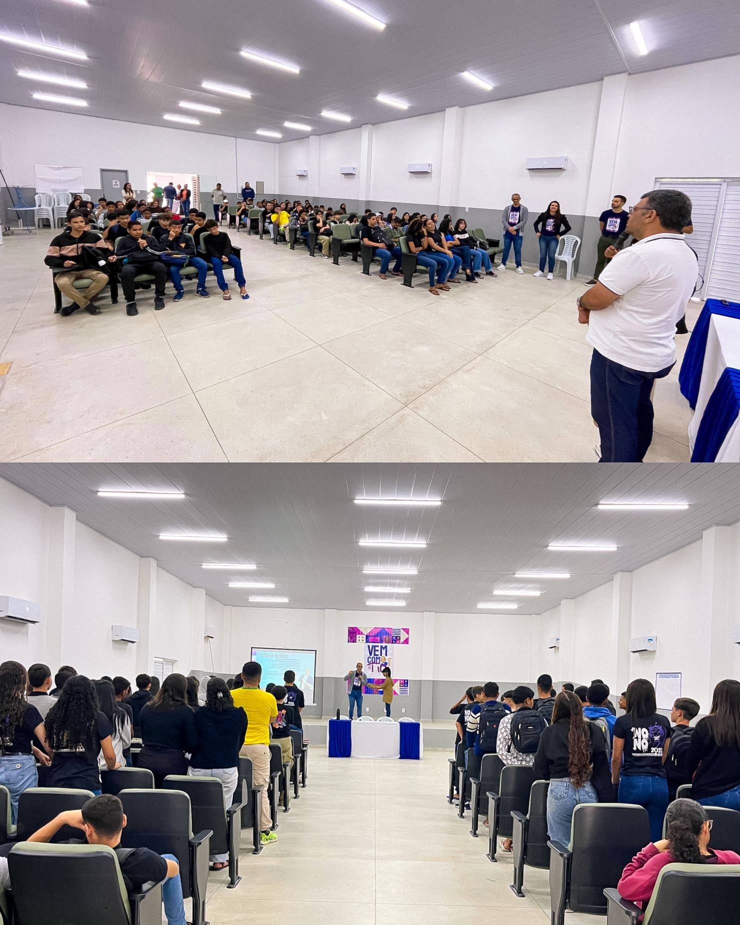 Turmas do 9º ano participam de palestra sobre metodologias inovadoras e protagonismo estudantil