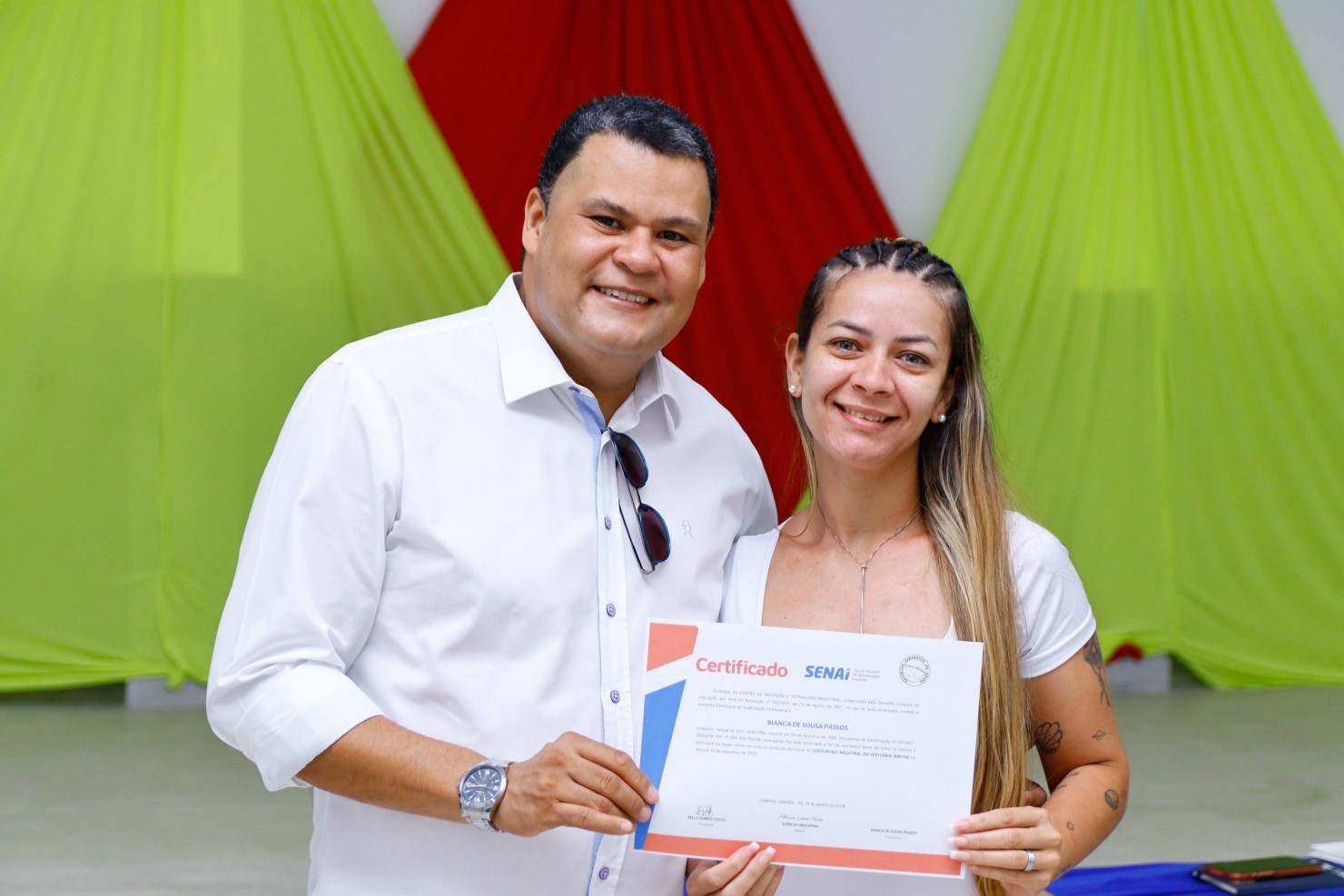 Prefeitura de Nova Floresta realiza entrega de certificados do curso de Corte e Costura Industrial em parceria com o SENAI