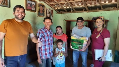 Prefeitura de Nova Floresta realiza entrega de cestas básicas na zona rural do município