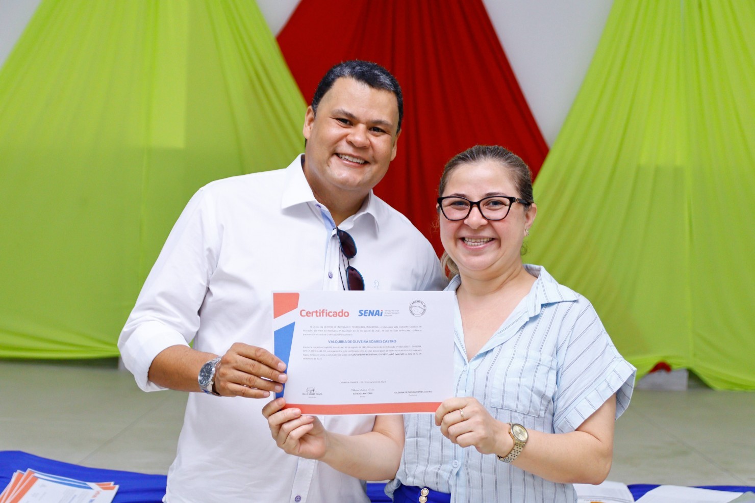 Prefeitura de Nova Floresta realiza entrega de certificados do curso de Corte e Costura Industrial em parceria com o SENAI