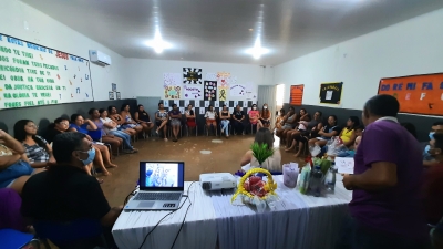 Prefeitura de Nova Floresta realiza roda de conversa com mães de usuários do SCFV sobre o combate a violência contra a mulher