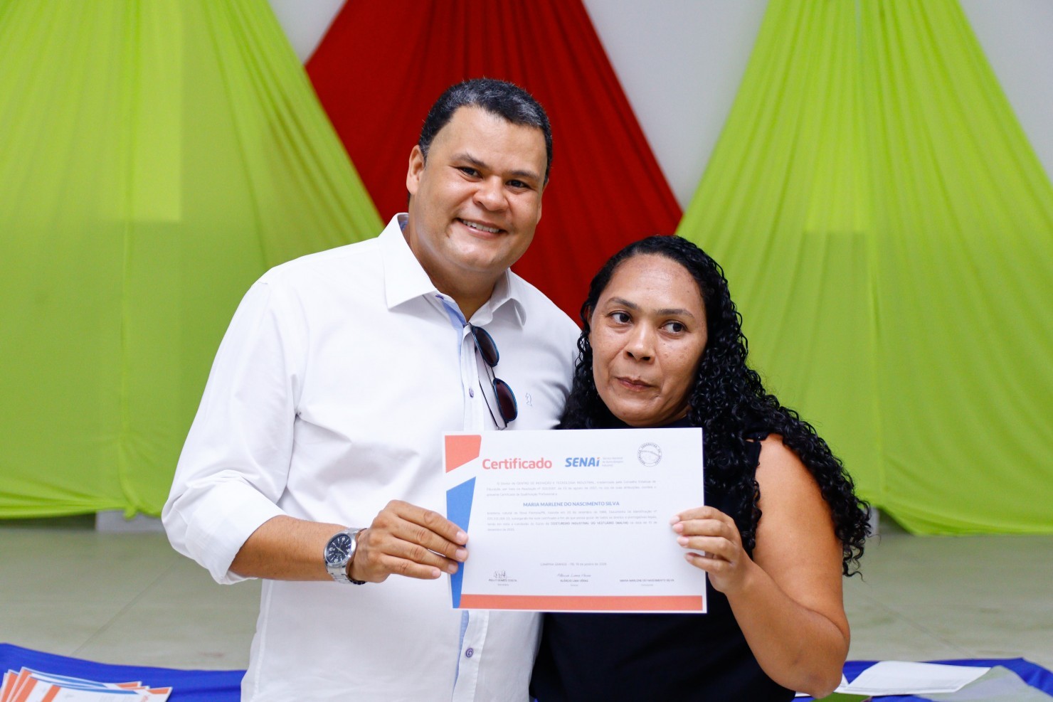Prefeitura de Nova Floresta realiza entrega de certificados do curso de Corte e Costura Industrial em parceria com o SENAI