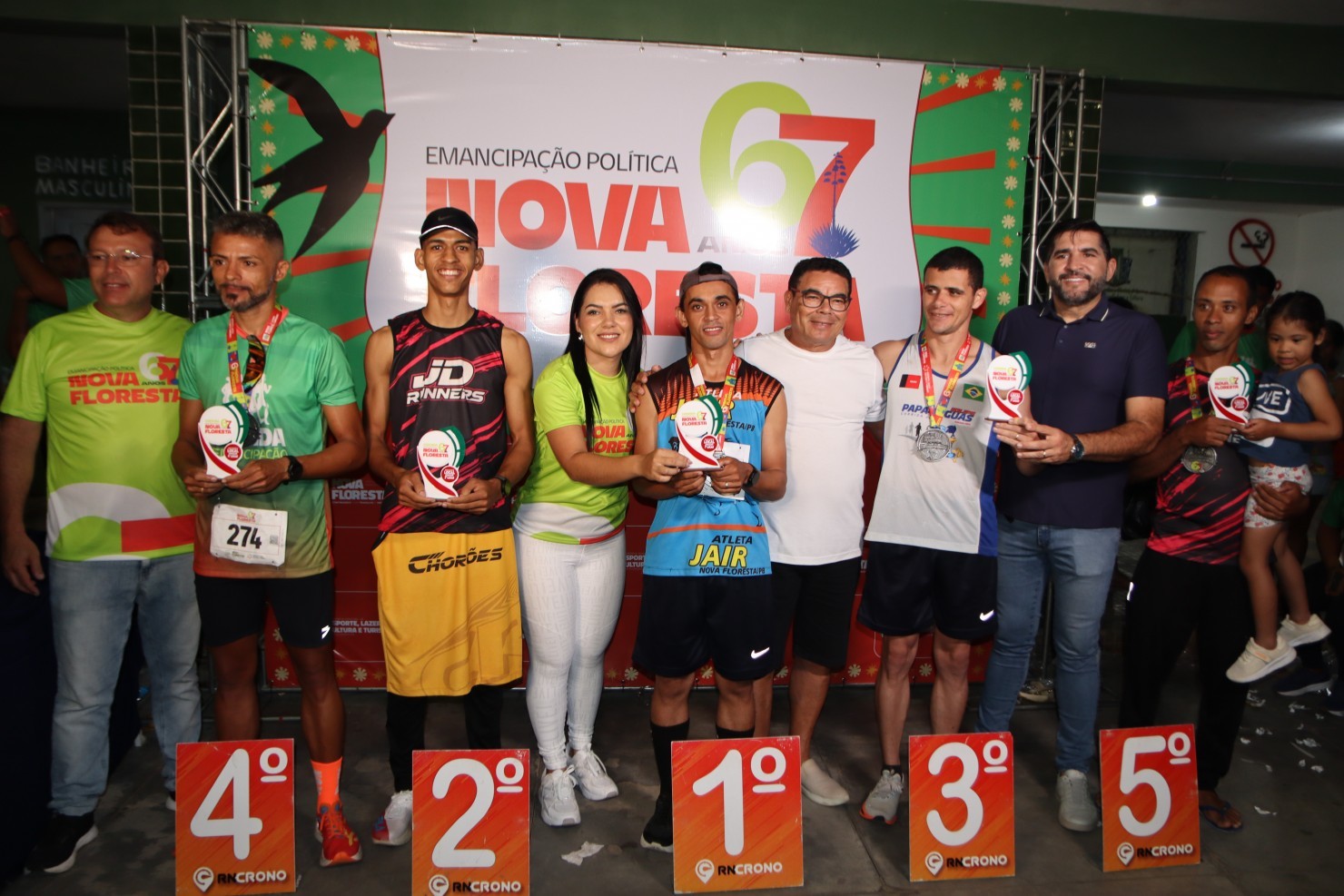 Corrida da Emancipação reúne atletas e movimenta Nova Floresta durante comemoração dos 67 anos do município