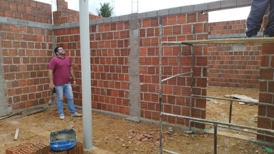 Prefeito Jarson acompanha obras de reforma e ampliação da Escola Profª Julieta de Lima e Costa