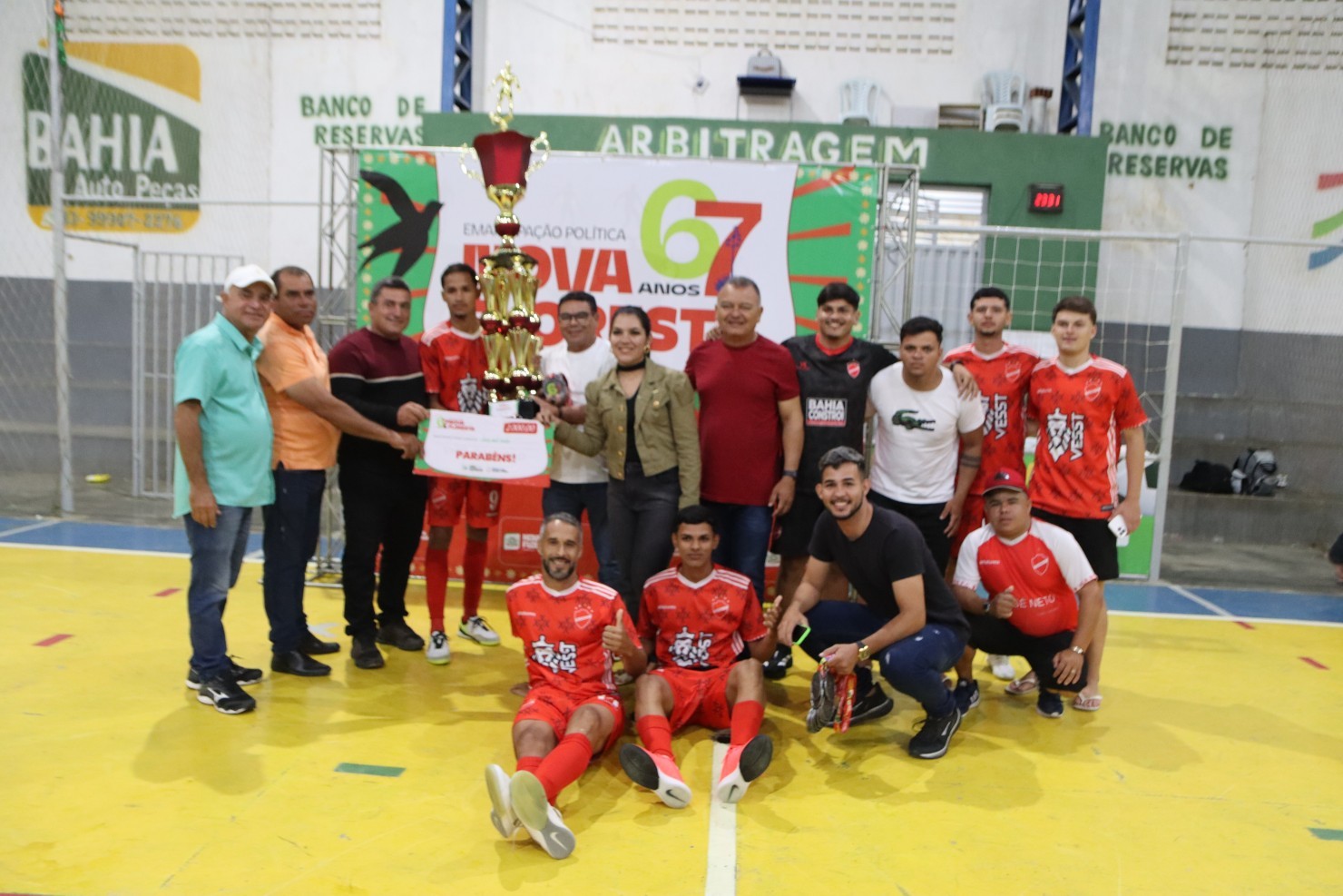 Final do Campeonato Municipal de Futsal movimenta Nova Floresta durante programação dos 67 anos do município