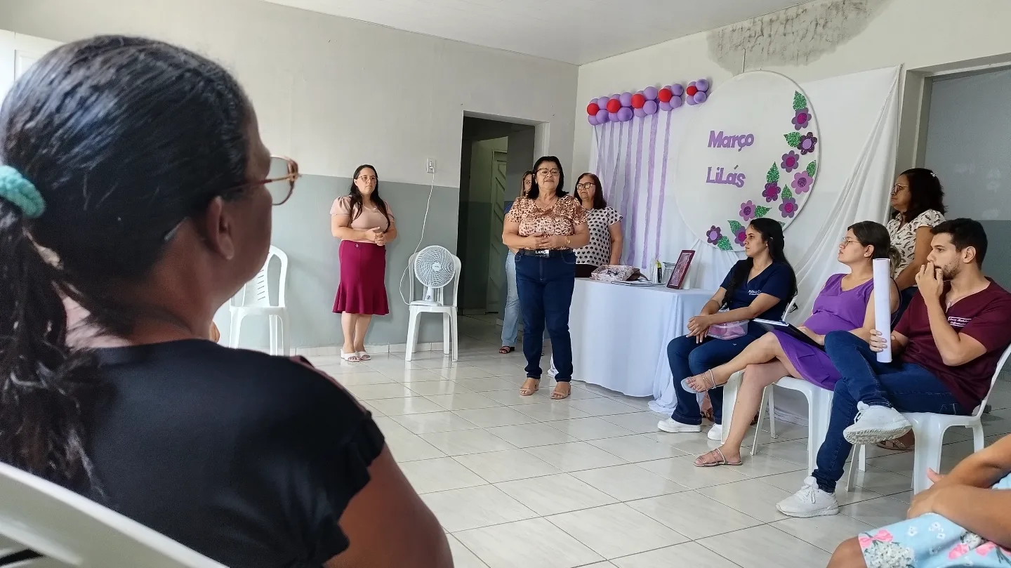 Prefeitura de Nova Floresta promove roda de conversa sobre a campanha Março Lilás no CRAS