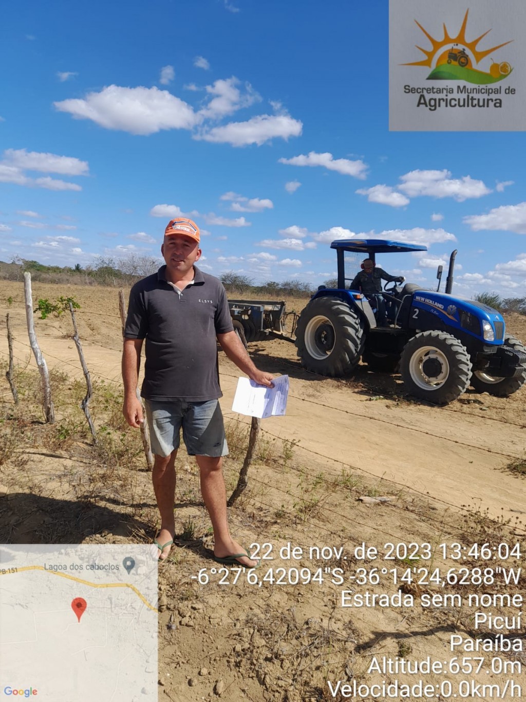 A Prefeitura de Nova Floresta continua com as atividades de cortes de terra na zona rural.