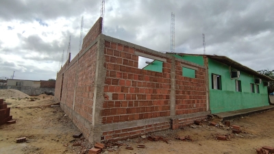 Prefeito Jarson acompanha obras de reforma e ampliação da Escola Profª Julieta de Lima e Costa