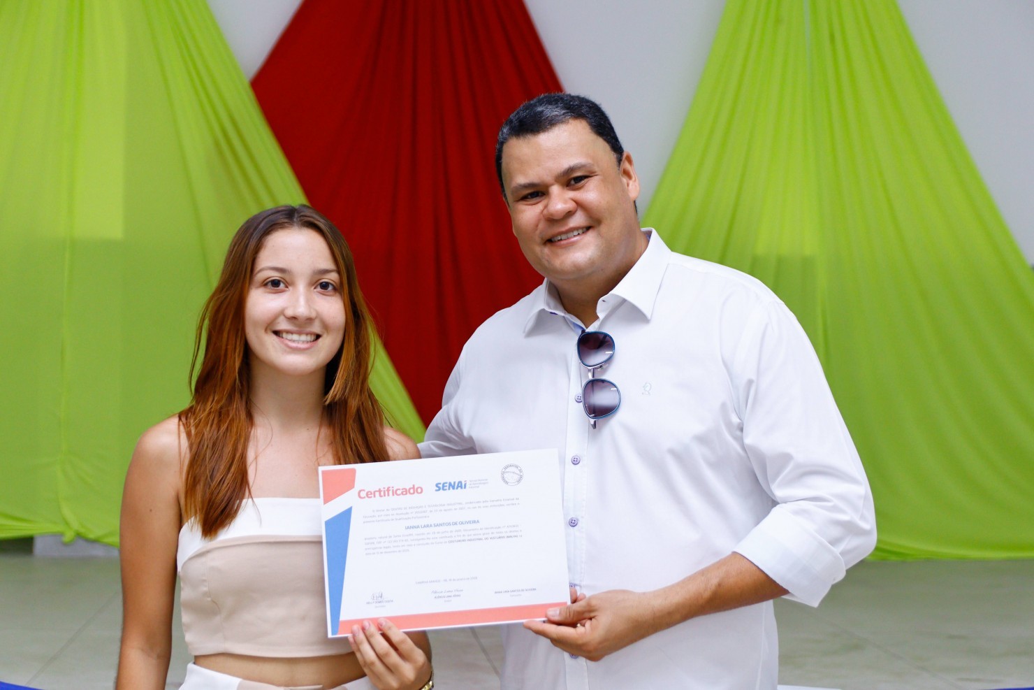 Prefeitura de Nova Floresta realiza entrega de certificados do curso de Corte e Costura Industrial em parceria com o SENAI
