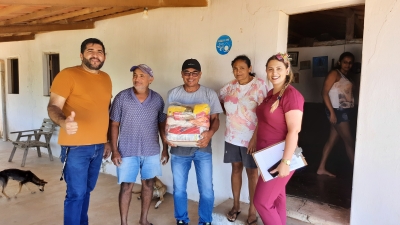 Prefeitura de Nova Floresta realiza entrega de cestas básicas na zona rural do município