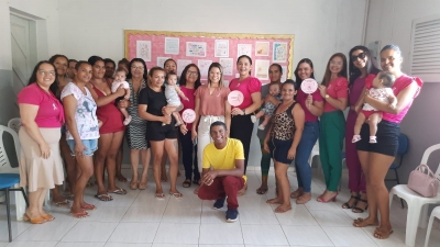 OUTUBRO ROSA: CRAS REALIZA RODA DE CONVERSA COM MULHERES DO PROGRAMA CRIANÇA FELIZ