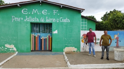 Prefeito Jarson acompanha obras de reforma e ampliação da Escola Profª Julieta de Lima e Costa