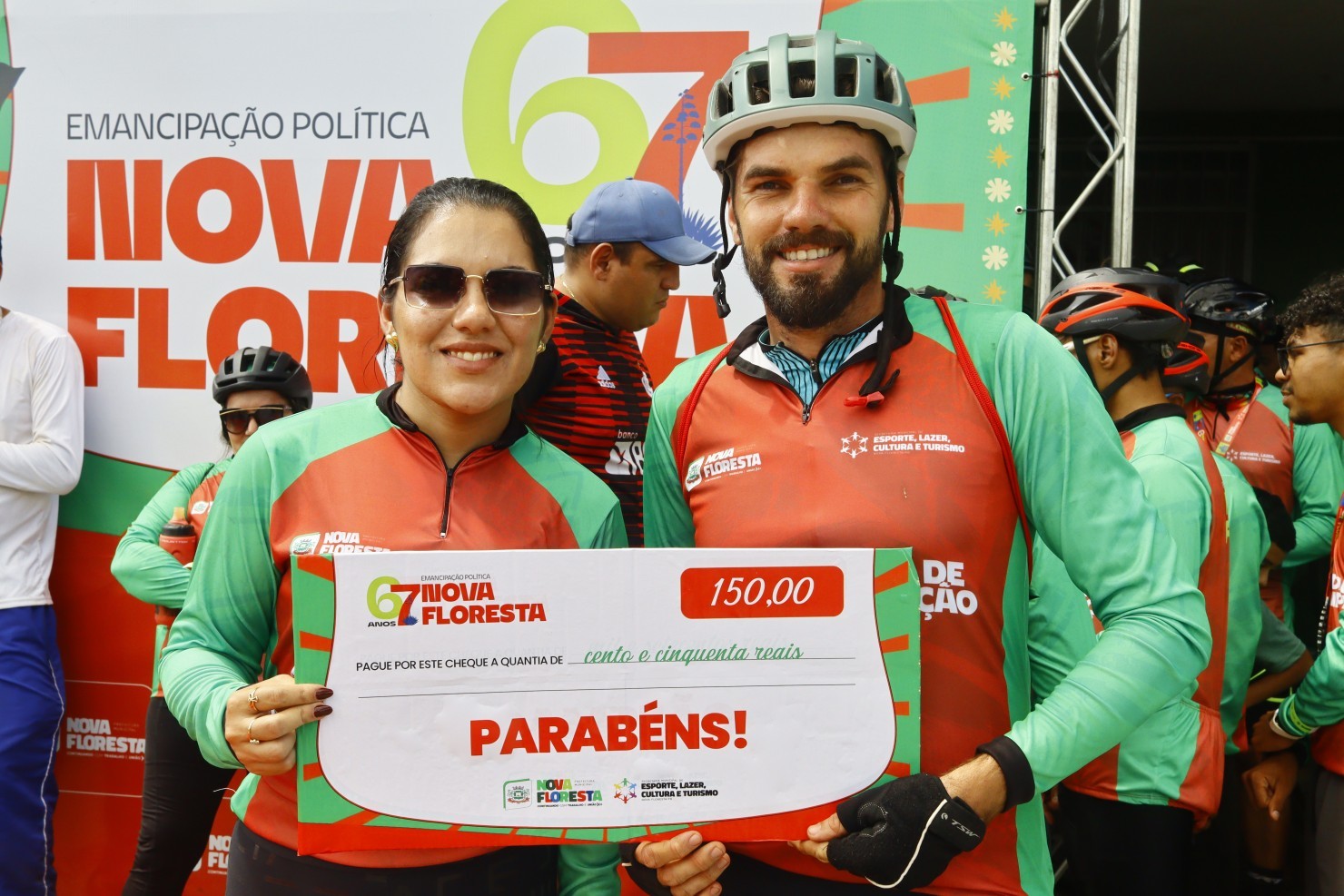 Eco Pedal reúne ciclistas e promove esporte e integração durante programação dos 67 anos de Nova Floresta