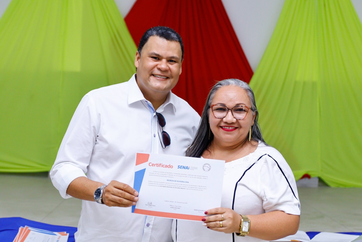 Prefeitura de Nova Floresta realiza entrega de certificados do curso de Corte e Costura Industrial em parceria com o SENAI