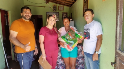Prefeitura de Nova Floresta realiza entrega de cestas básicas na zona rural do município