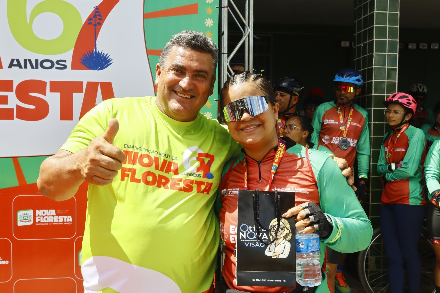 Eco Pedal reúne ciclistas e promove esporte e integração durante programação dos 67 anos de Nova Floresta