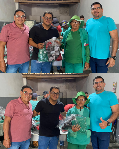 Prefeitura Municipal de Nova Floresta entrega fardamentos aos funcionários da secretaria de serviços urbanos e infra-estrutura