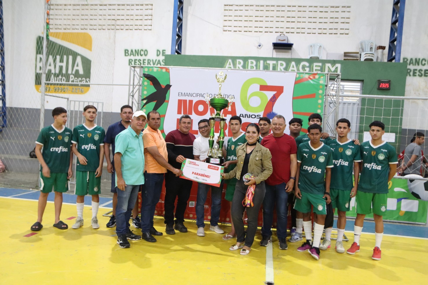 Final do Campeonato Municipal de Futsal movimenta Nova Floresta durante programação dos 67 anos do município