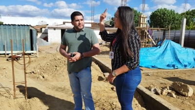 Prefeito Jarson acompanha obras de construção da Escola Deputado José Pereira