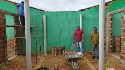 Prefeito Jarson acompanha obras de reforma e ampliação da Escola Profª Julieta de Lima e Costa