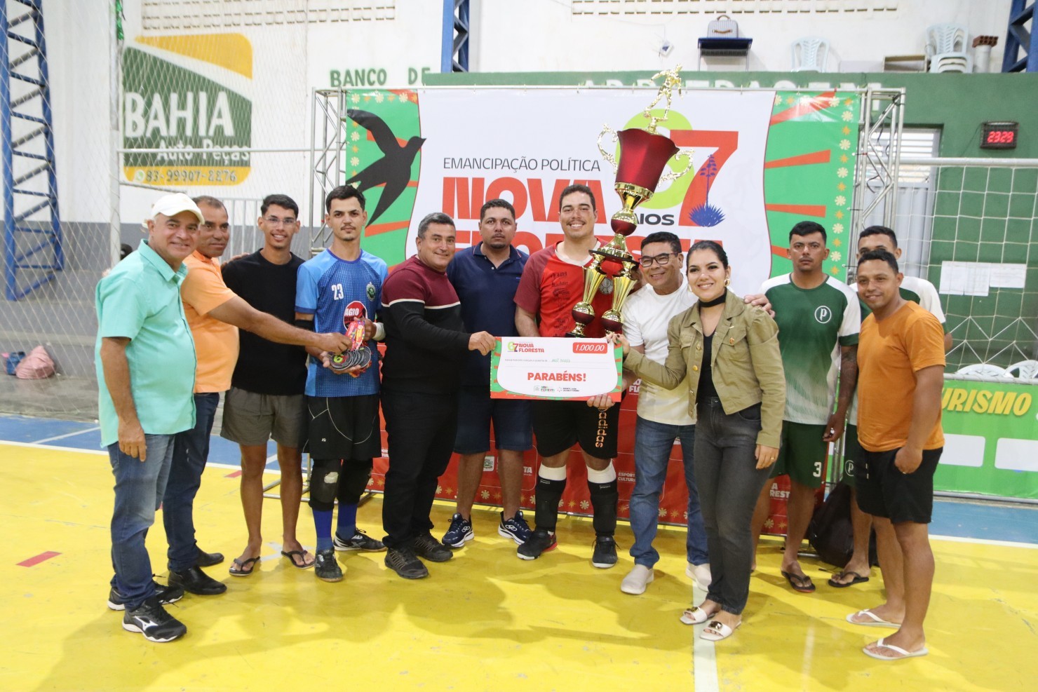 Final do Campeonato Municipal de Futsal movimenta Nova Floresta durante programação dos 67 anos do município