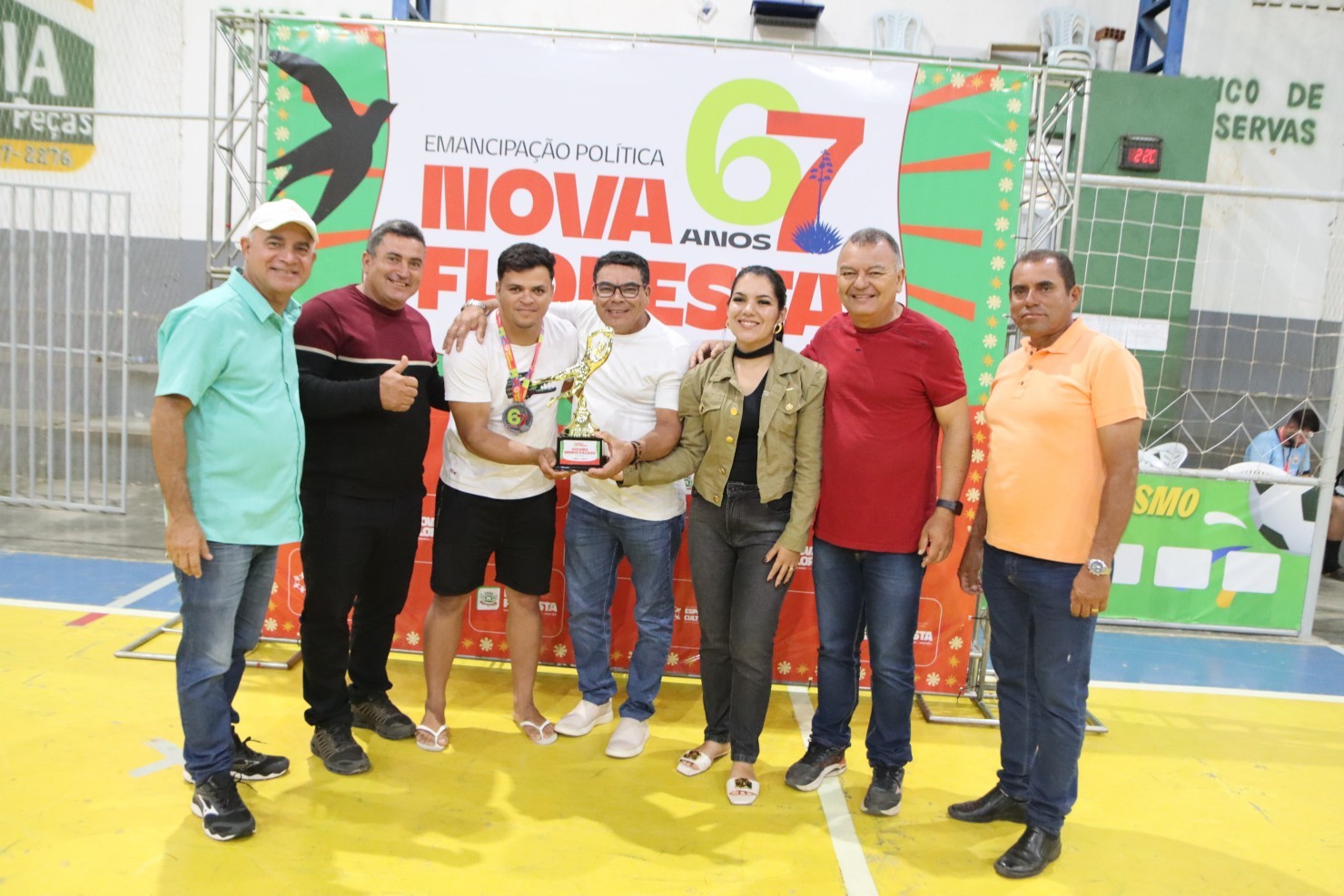 Final do Campeonato Municipal de Futsal movimenta Nova Floresta durante programação dos 67 anos do município