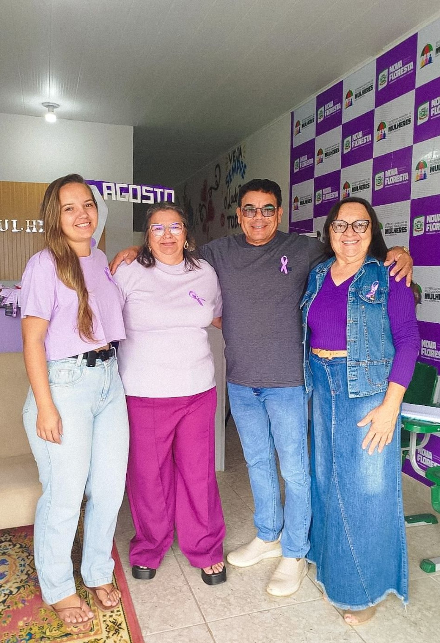 Secretaria da Mulher encerra Campanha Agosto Lilás com ampla participação da comunidade em Nova Floresta