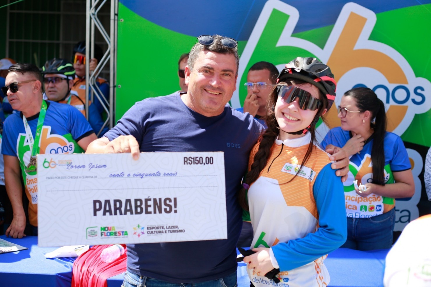 Eco Pedal reúne ciclistas de toda a região durante as festividades de 66 anos de Nova Floresta